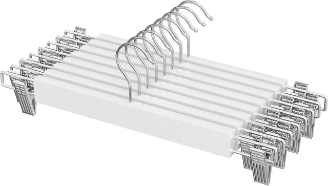 Hosenbügel Holz verstellbare Klammern 8er Set von Songmics