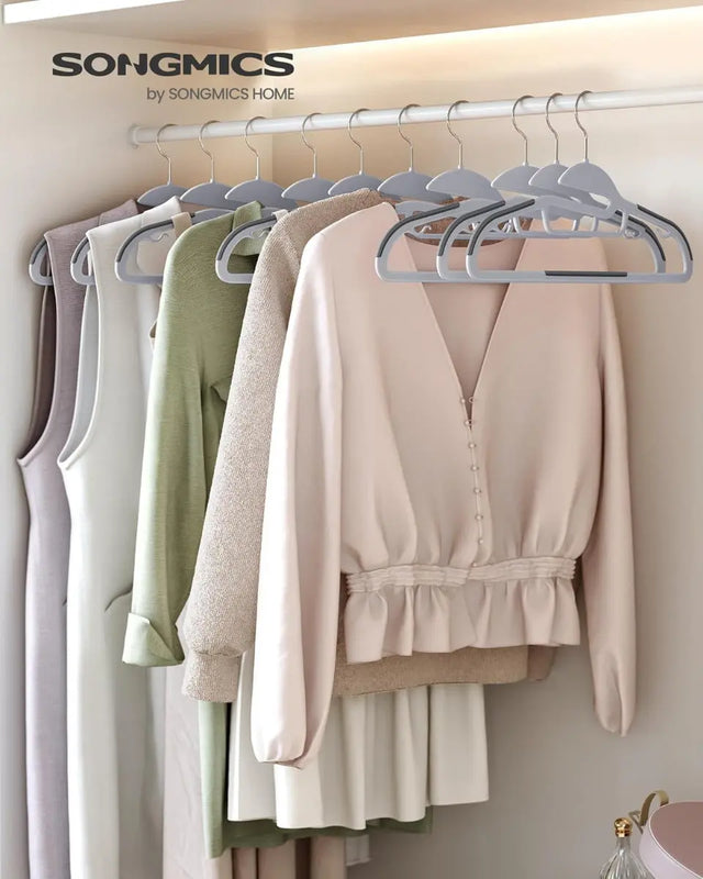 Kleiderbügel Kunststoff 20er Set Non Slip Grau von Songmics