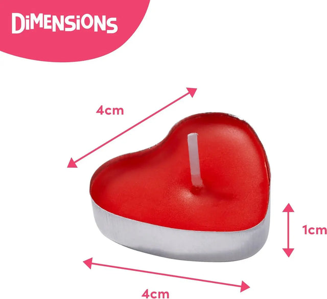 Rechaudkerze Herz Rauchfrei 50 Stück von Twiddlers