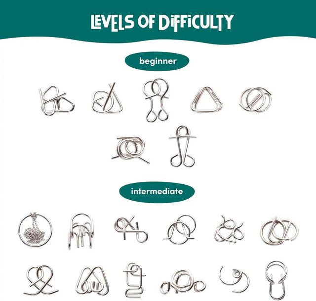 Knobelspiel Metall 36 Stück von Twiddlers