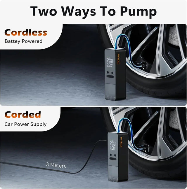 Luftpumpe AL3 150PSI Elektrischer Kompressor Tragbar All-In-One Akku von Cycplus