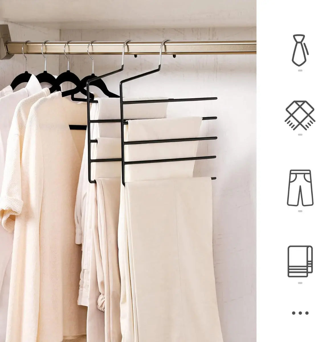 Hosenbügel Mehrfach Bügel Platzsparend 4er Set von Songmics