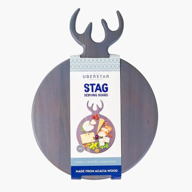 Servierbrett Hirsch grau von Uberstar