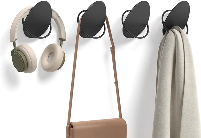 Garderobenhaken Kleiderhaken 4er Set Schwarz von Songmics