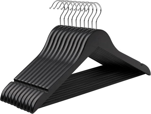 Kleiderbügel Holz 10er Set Rutschfest von Songmics