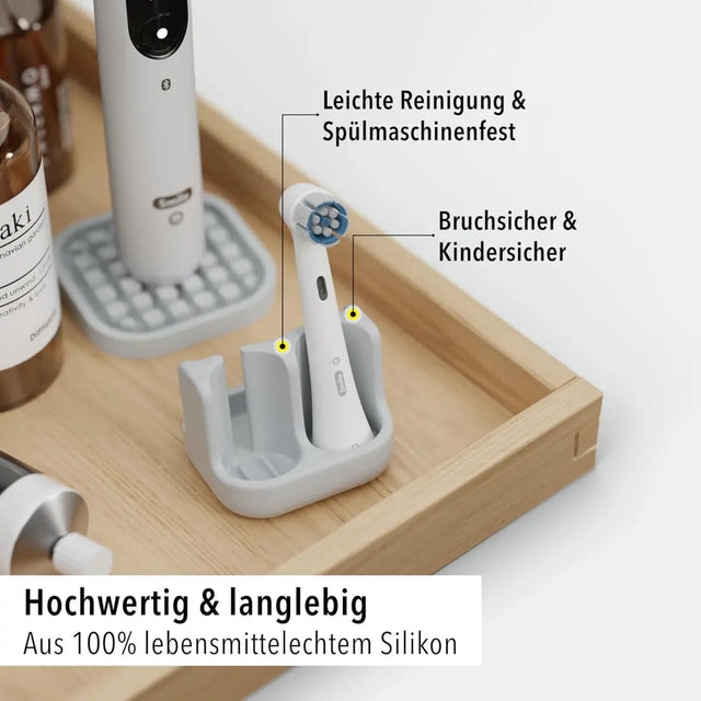 Aufsteckbürstenhalter 2er Grau von Qikfresh