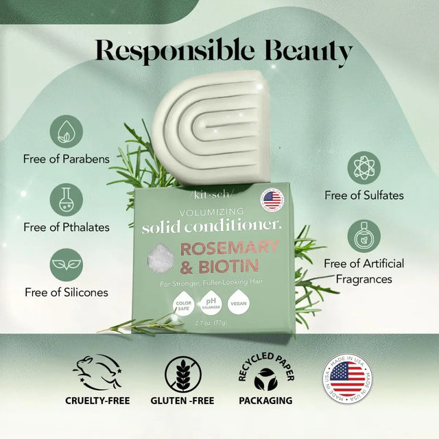 Volumen-Conditioner Bar mit Rosmarin & Biotin von Kitsch