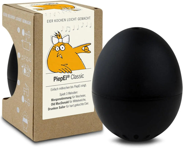 Singende Eieruhr Classic schwarz von PiepEi