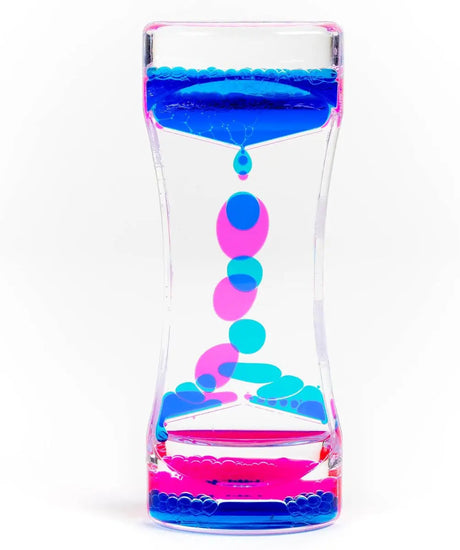 Flüssige Sanduhr Liquid Motion Timer pink blau von Twiddlers