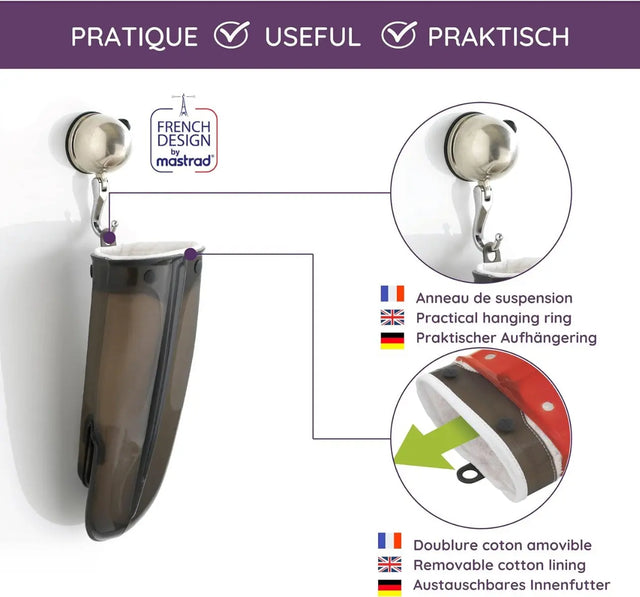 Backhandschuh Orka Tex Silikon Rot von Mastrad