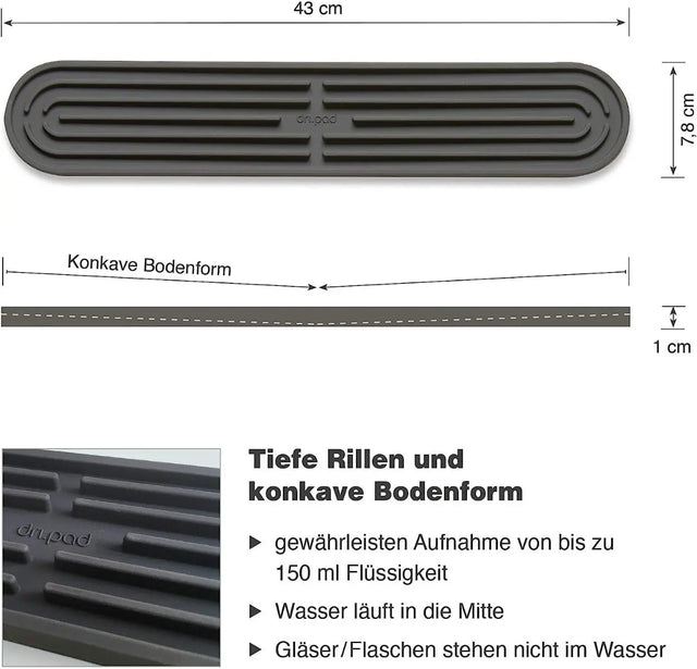 dri.pad Abtropfmatte basalt von Sanni Shoo