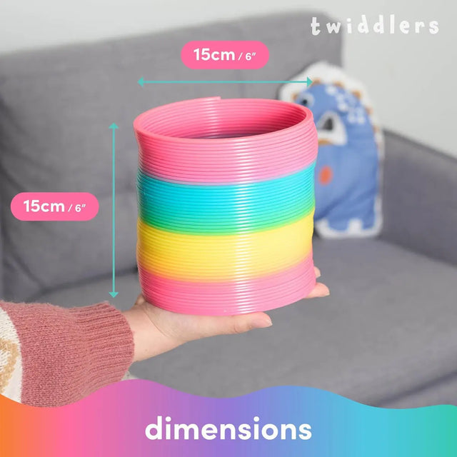 Springfeder Rainbow Spirals Slinky Toy XL von Twiddlers