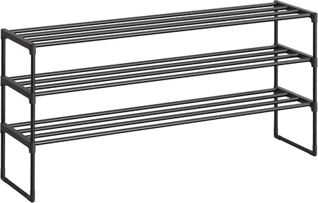 Schuhregal 3 Ebenen Schuh-Organizer Stapelbar von Songmics