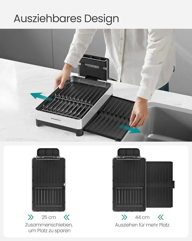 Abtropfgestell mit Utensilienhalter Abtropfständer von Songmics