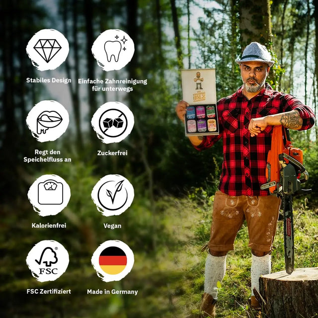 Massiv's Blaulicht Zahnstocher mit Geschmack Blueberry Ice in Metalldose von Wunder Zahnstocher