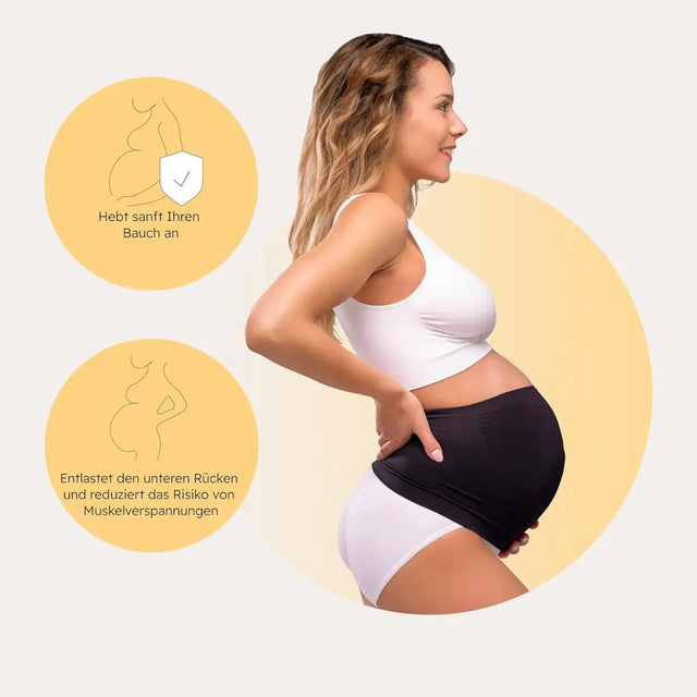 Stützband für Schwangere Schwarz S von Carriwell