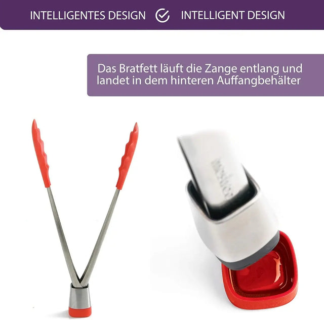 Küchenzange Express Edelstahl & Silikon 28cm rot von Mastrad