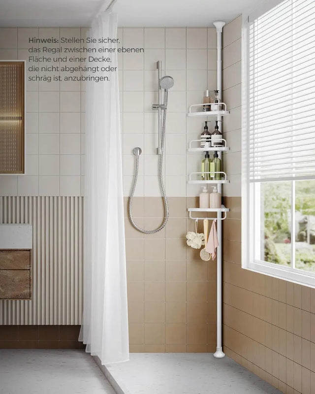 Duschregal Badregal mit 4 Ablagen von Songmics