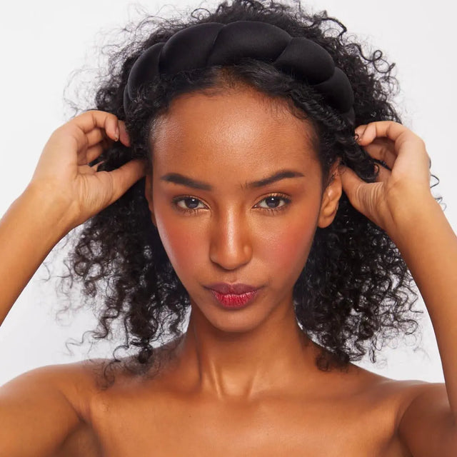 Puffy Stirnband Aus Recyceltem Stoff Schwarz von Kitsch