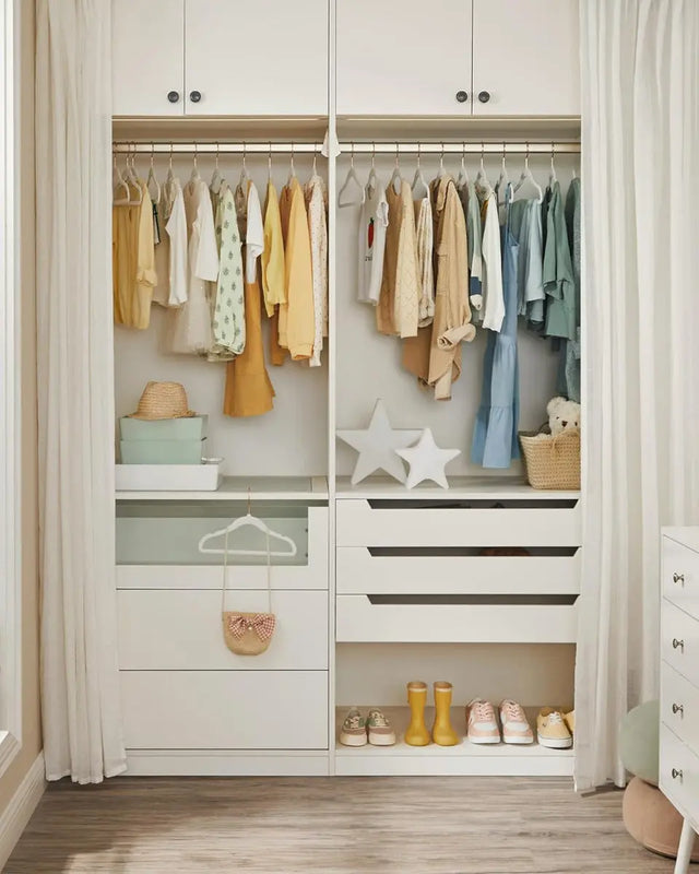 Kleiderbügel Kinder Samt 50er Set Weiss von Songmics