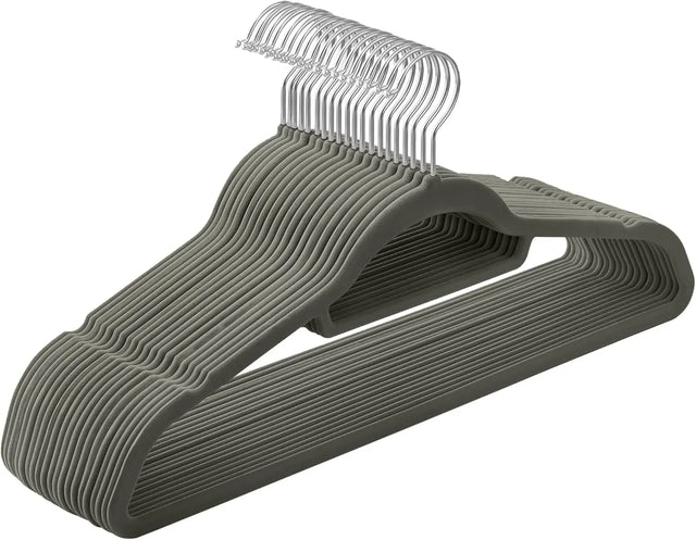 Kleiderbügel Samt 20er Set Silber-Grau von Songmics