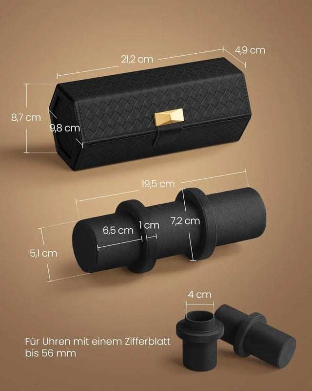 Uhren Aufbewahrung Box für 3 Uhren Hexagon von Songmics