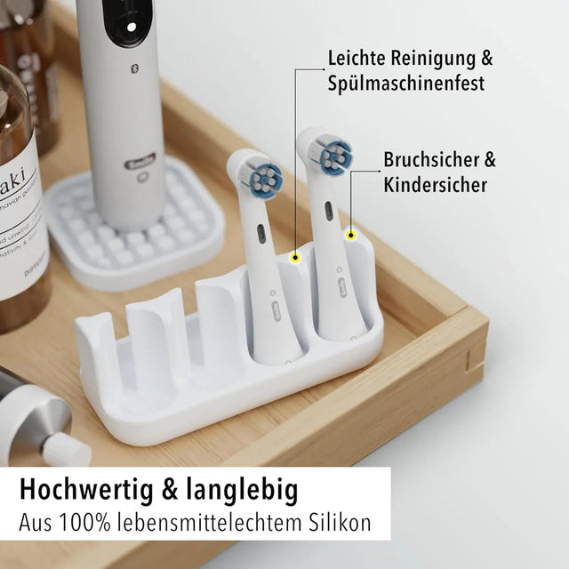 Aufsteckbürstenhalter 4er Weiss von Qikfresh