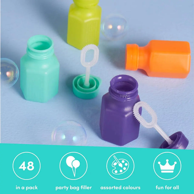 Seifenblasen mini Party Bubble Bottles 48 Stück von Twiddlers