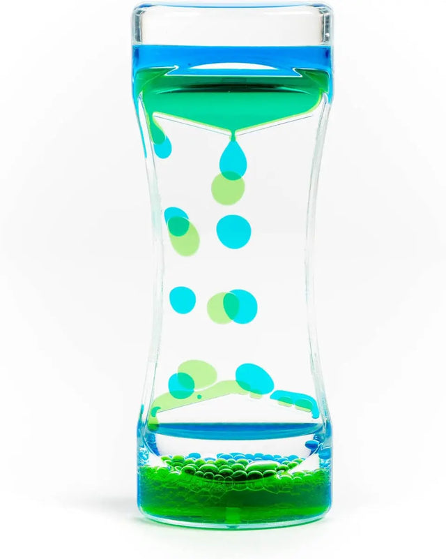 Flüssige Sanduhr Liquid Motion Timer grün blau von Twiddlers