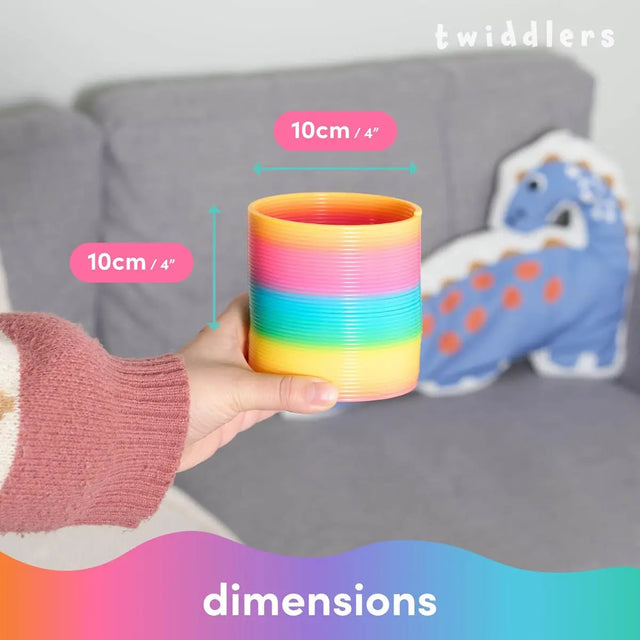 Springfeder Rainbow Spirals Slinky Toy 2 Stück von Twiddlers