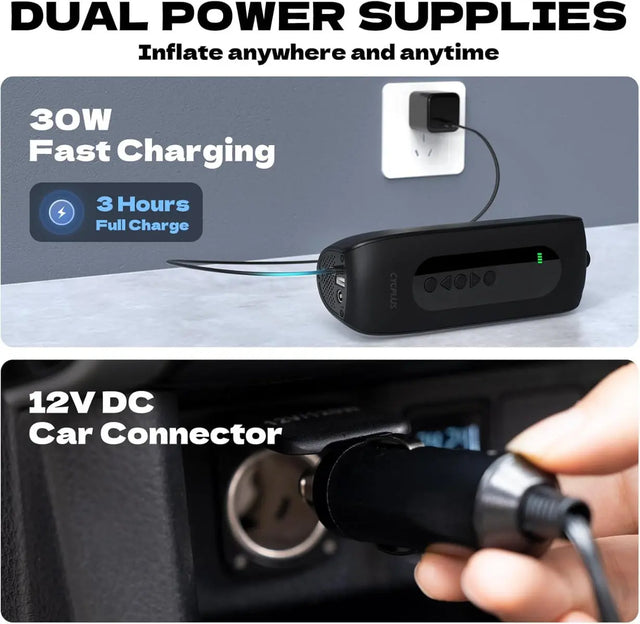 Luftpumpe AL2 150PSI Elektrischer Kompressor Tragbar All-In-One Akku von Cycplus