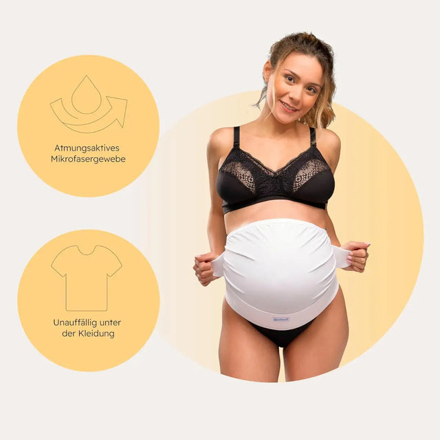 Stützgurt für Schwangere mit Klettverschluss Weiss L/XL von Carriwell