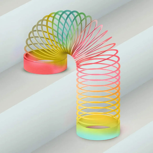 Springfeder Rainbow Spirals Slinky Toy 2 Stück von Twiddlers