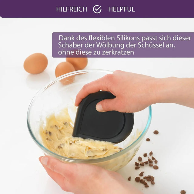 Teigschaber Silikon schwarz von Mastrad