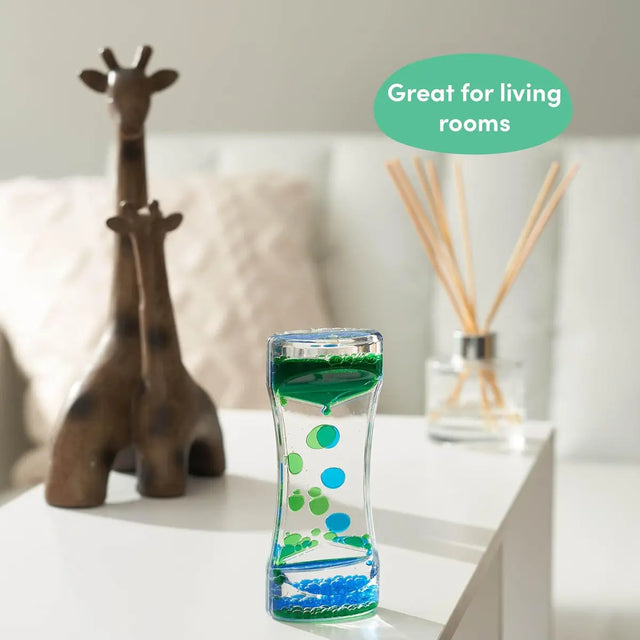 Flüssige Sanduhr Liquid Motion Timer grün blau von Twiddlers