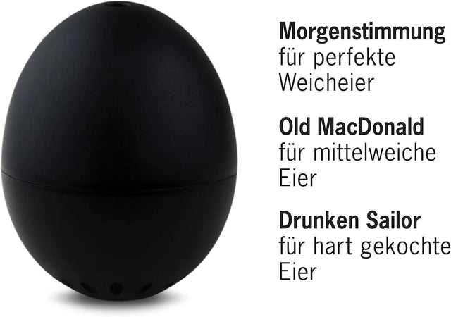 Singende Eieruhr Classic schwarz von PiepEi