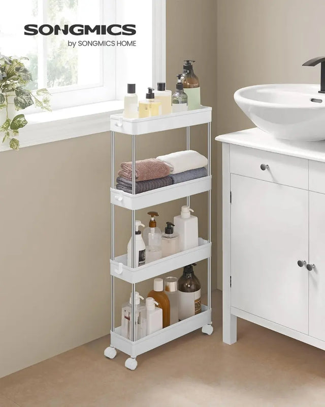 Rollwagen Küchenwagen auf Rollen weiss von Songmics