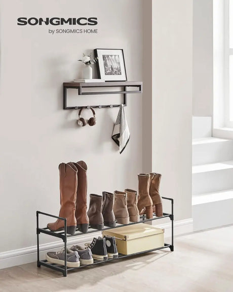 Schuhregal 2 Ebenen Schuh-Organizer Stapelbar von Songmics