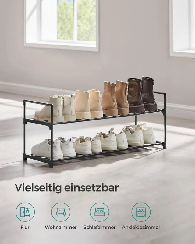 Schuhregal 2 Ebenen Schuh-Organizer Stapelbar von Songmics