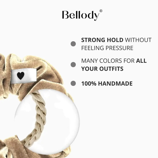 Samt-Scrunchie Beige von Bellody
