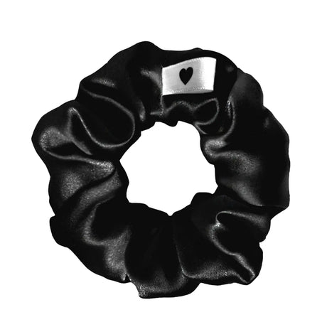 Seiden-Scrunchie Schwarz von Bellody