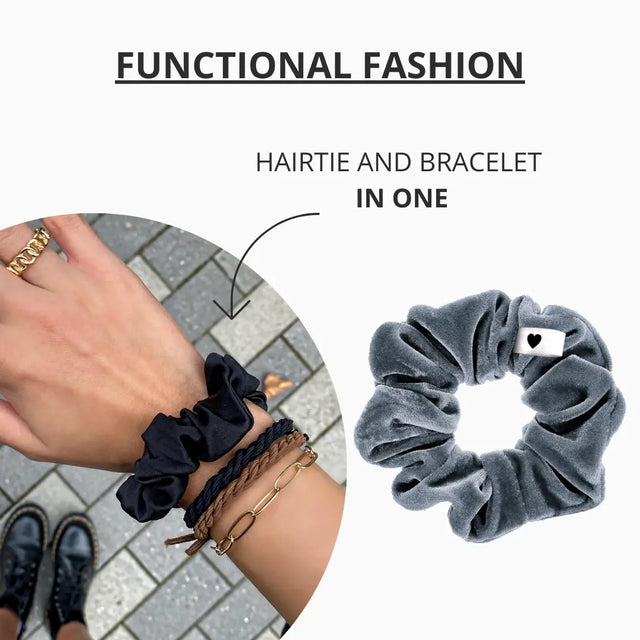 Samt-Scrunchie Grau von Bellody
