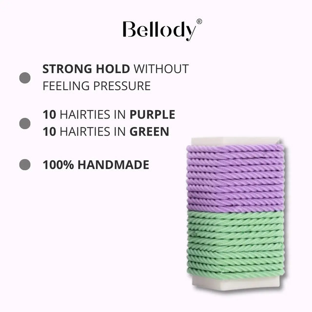 Mini Haargummis Mint Violet 20er Set von Bellody