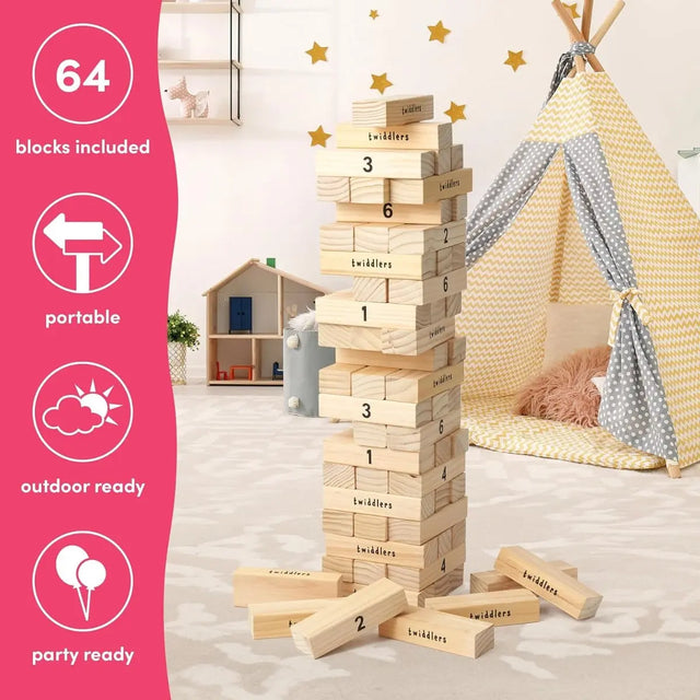Wackelturm Spiel Extra Gross 87 cm von Twiddlers