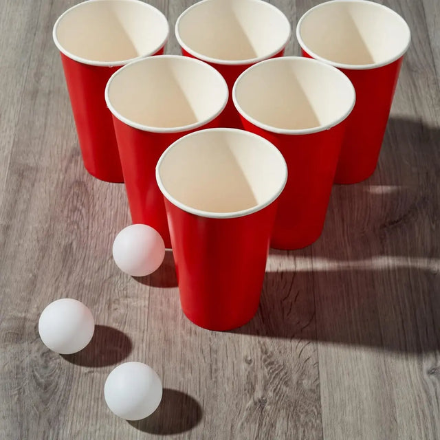Beer Pong Set mit 100 Becher und 15 Bällen von Twiddlers