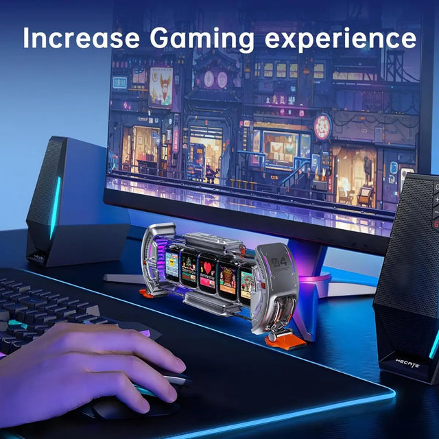 Times Gate Informatives Pixel Display Grau von Divoom