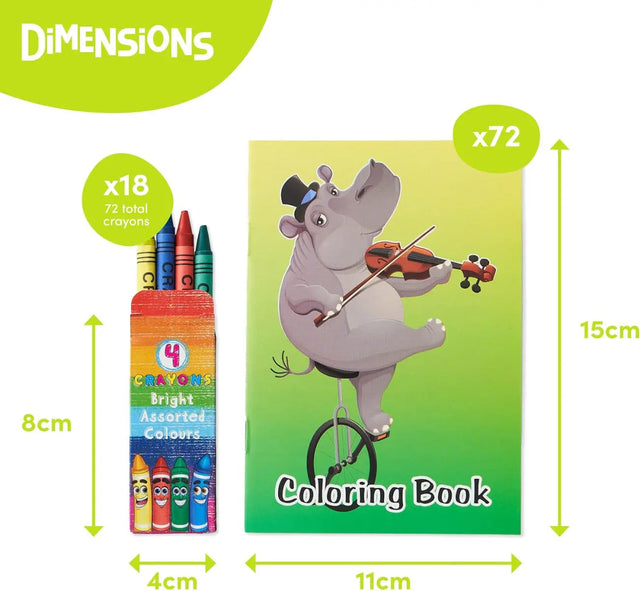 Malbuch mini mit Stiften 72 Stück von Twiddlers