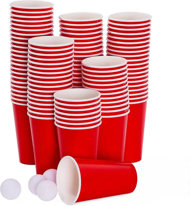 Beer Pong Set mit 100 Becher und 15 Bällen von Twiddlers