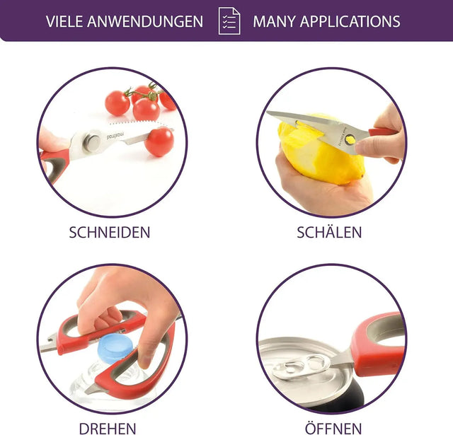 Schere multifunktional mit magentischer Hülle von Mastrad