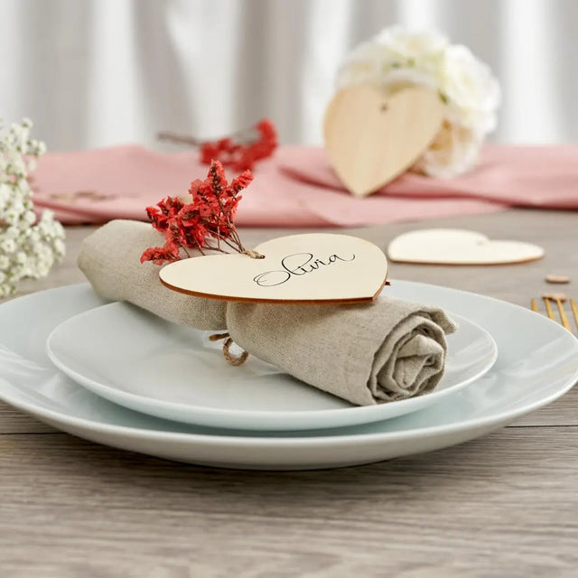 Herz Anhänger aus Holz 50 Stück von Twiddlers